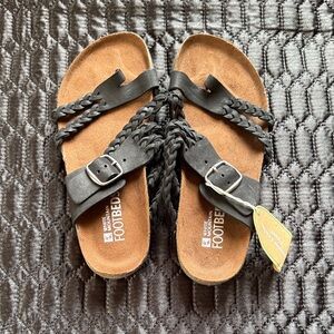 White Mountain Hayleigh Black Sandals
